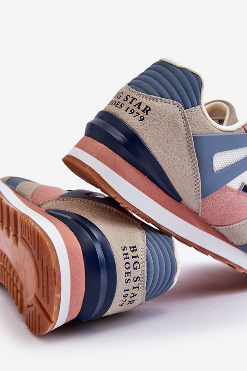 Wygodne Damskie Sneakersy Memory Foam Big Star LL274951 Niebieskie