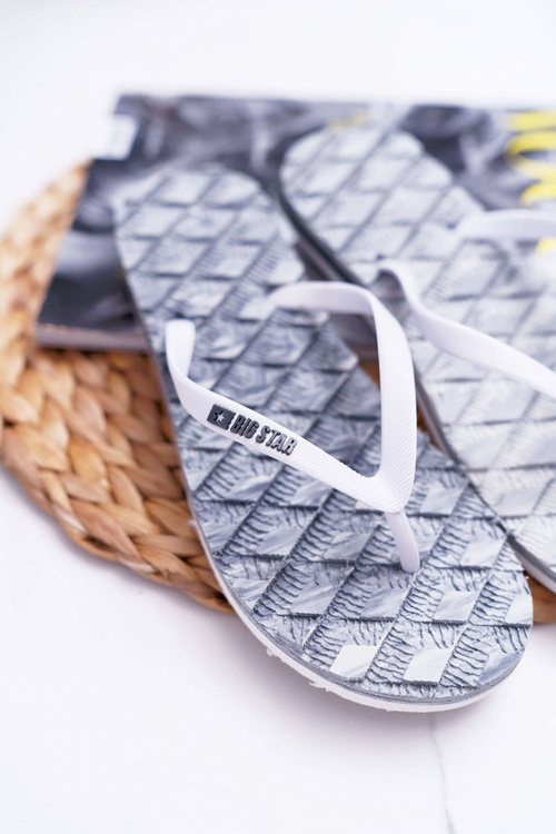 Klapki Damskie Japonki Big Star Szare AA274A143