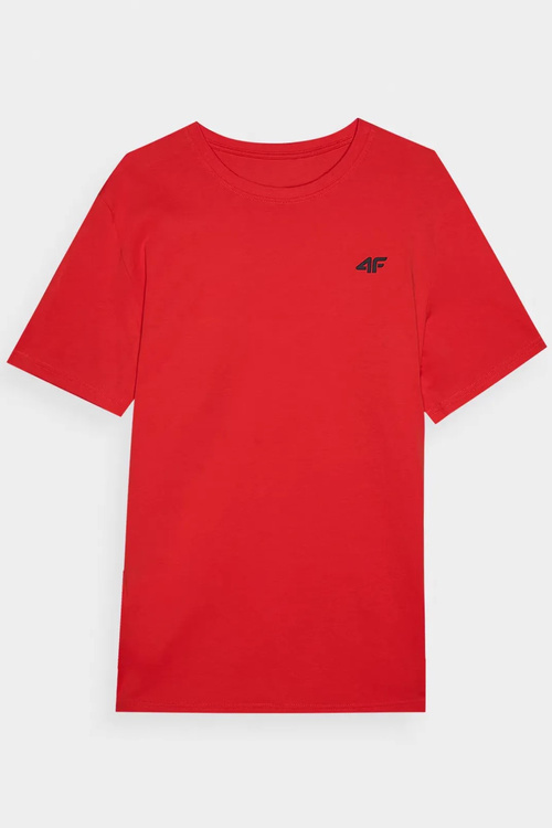 Koszulka Męska Gładka Z Logo 4F 4FWMM00TTSHM1843-70S Pomarańczowa
