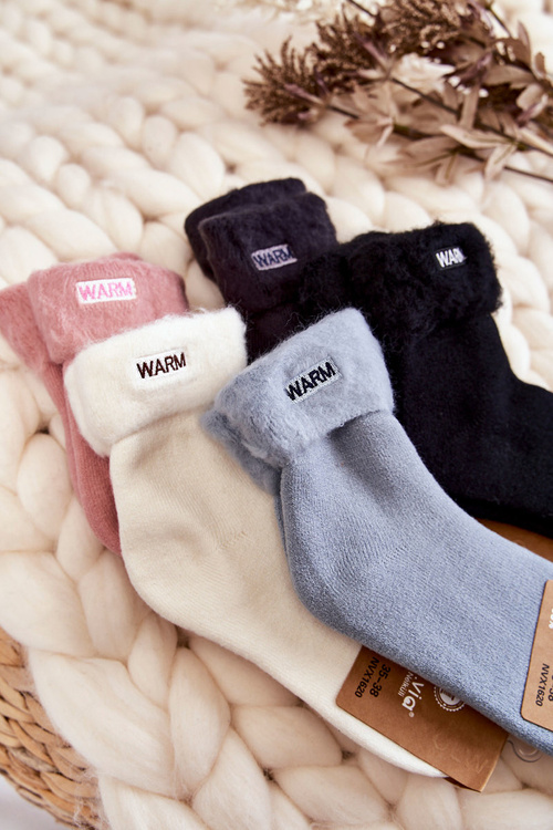 Damskie Ocieplane Skarpetki Czarne Warm