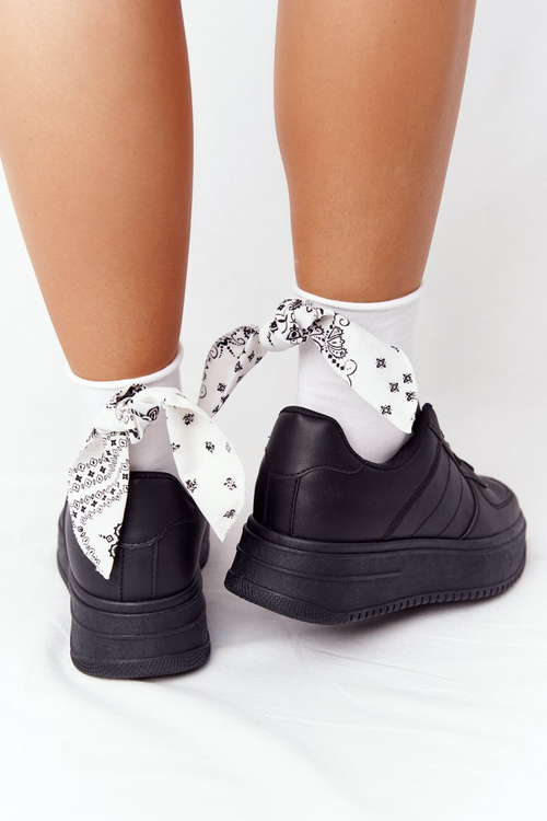 Damskie Sportowe Buty Na Platformie Czarne This Is Me