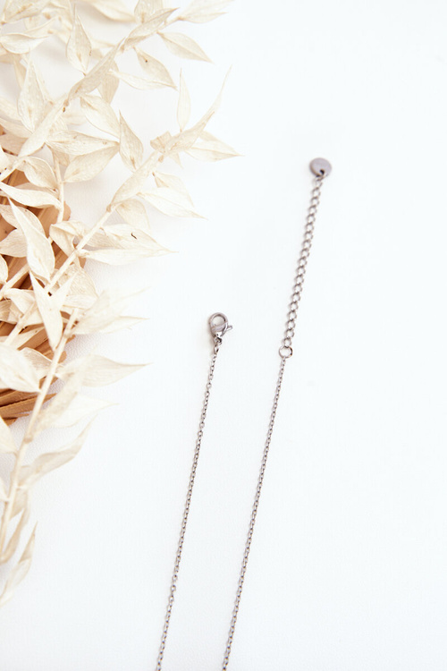 Damski Łańcuszek Z Kołem I Koniczyną Srebrny