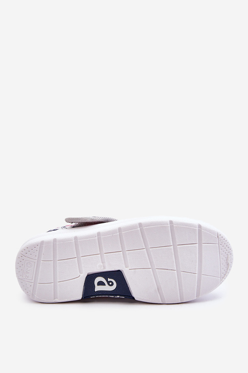 Dziecięce Baleriny W Kwiatuszki Granatowo-Szare Noah