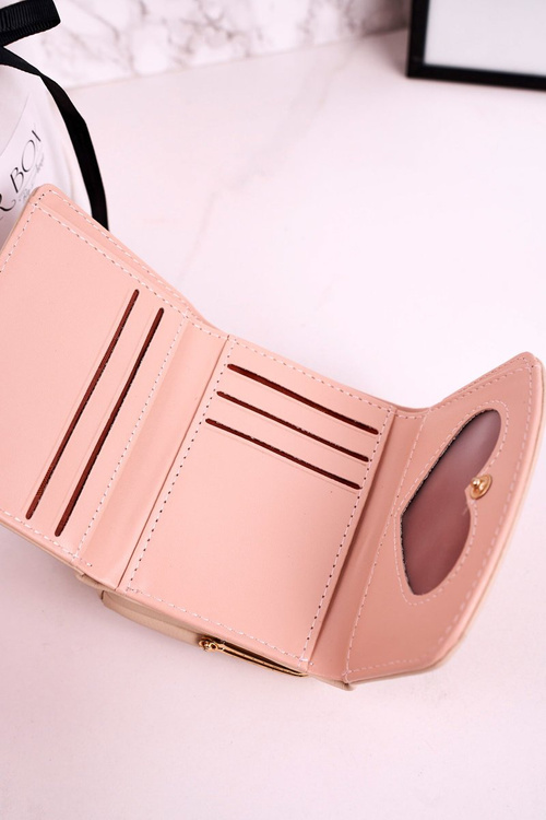 Mały Portfel Damski Zapinany Na Bigiel MILANO Ecru