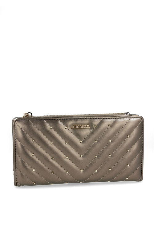 Portfel Damski MONNARI PUR0010-019 Pikowany Metaliczny