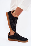 Zamszowe Sneakersy Damskie Big Star RR274851 HI-POLY SYSTEM Czarne