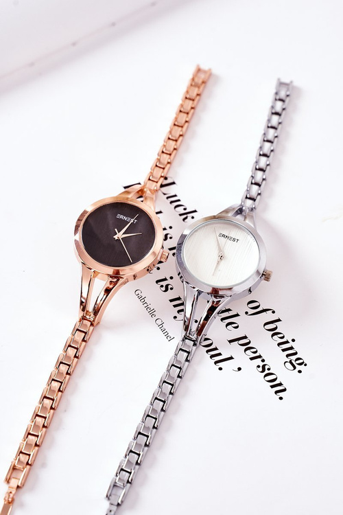 Mały Zegarek Na Bransolecie ERNEST Różowe Złoto