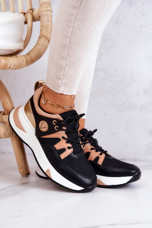 Sportowe Buty Sneakersy Czarne Imperio