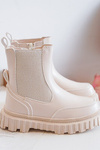 Botki Dziecięce Na Suwak Ocieplane Beżowe Jolynn