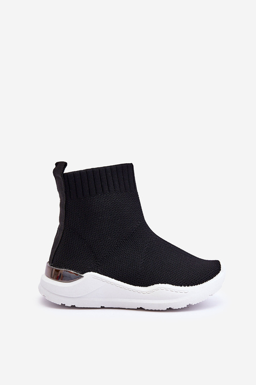 Dziecięce Skarpetkowe Buty Sportowe Czarne Benito