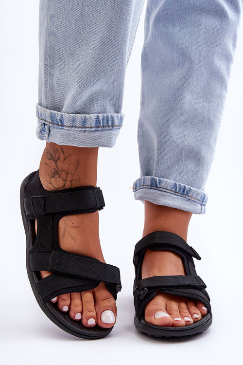 Sandały Damskie Sportowe 4F 4FSS23FSANF014-20S Czarne