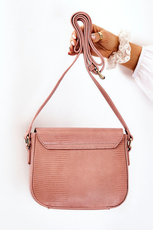 Torebka Listonoszka Wężowa NOBO M0820-C004 Różowa