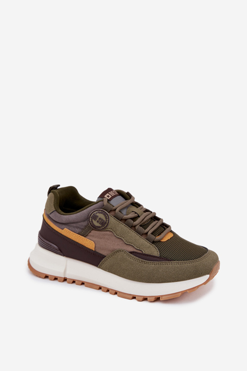 Buty Sportowe Sneakersy Męskie Big Star RR174280 HI-POLY SYSTEM Ciemnozielone