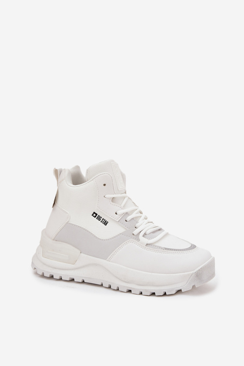 Buty Sportowe Damskie Na Platformie Big Star SS274510 Białe