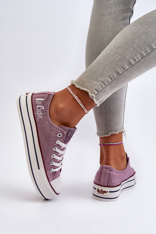 Trampki Damskie Na Grubej Podeszwie Lee Cooper LCW-24-31-2219 Fioletowe