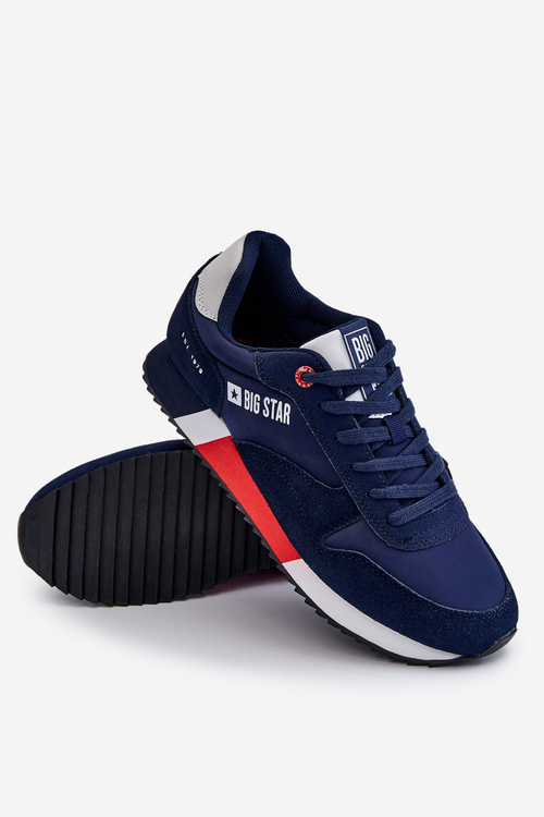 Męskie Buty Sportowe Memory Foam System Big Star LL174159 Granatowe