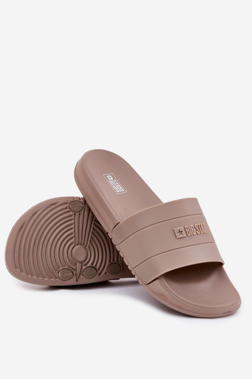 Klapki Męskie Big Star RR174A048 Beżowe