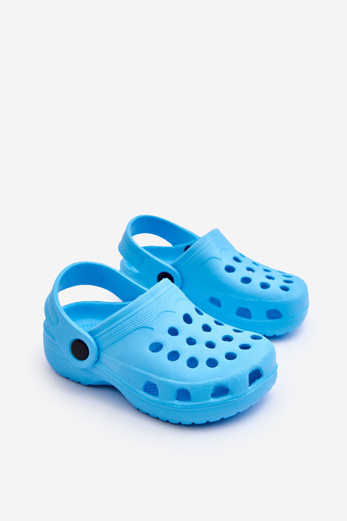 Piankowe Dziecięce Kroksy Klapki Jasnoniebieskie Percy