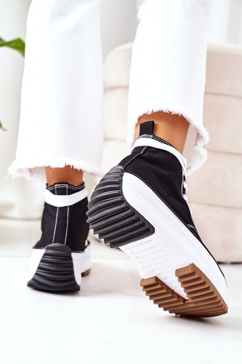 Wysokie Trampki Na Platformie Czarne Electric Love