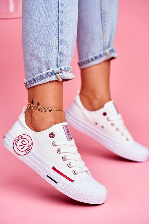 Trampki Damskie Cross Jeans Białe FF2R4072C