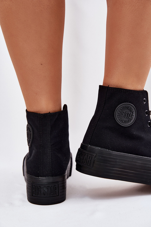 Trampki Damskie Na Platformie Big Star RR274742 Czarne