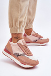 Modne Sneakersy Memory Foam System Big Star LL274366 Różowe