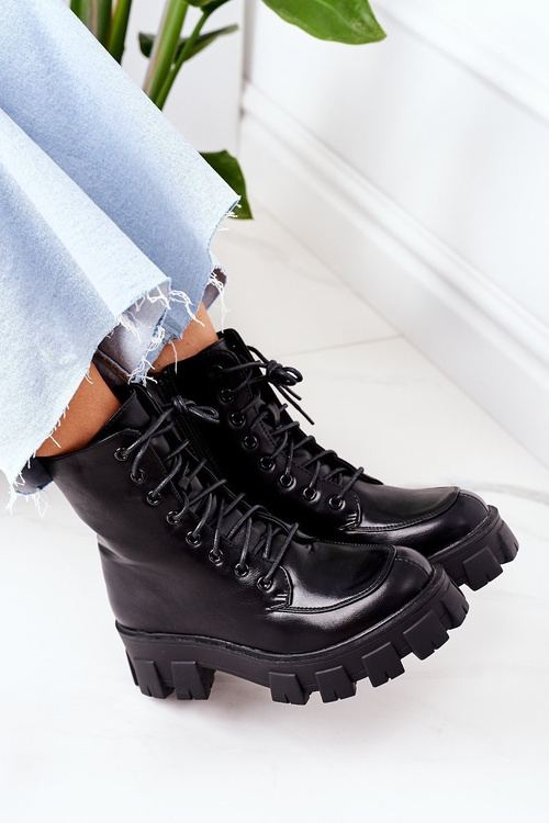 Ocieplane Botki Workery Czarne World Is Mine