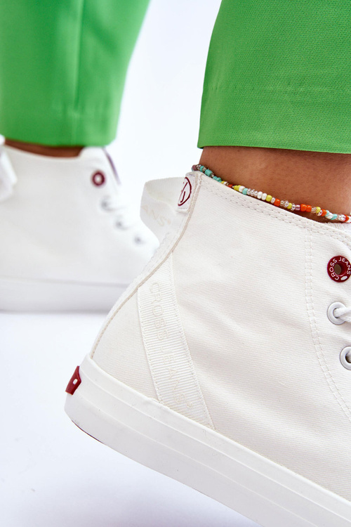 Damskie Klasyczne Wysokie Trampki Cross Jeans LL2R4086C Białe