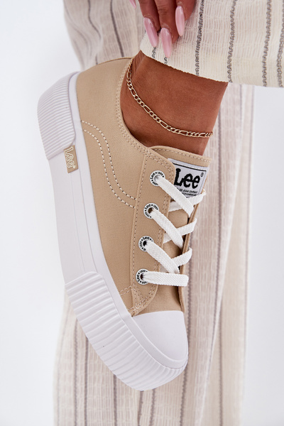 Trampki Damskie Na Platformie LEE ISLA C WOMEN LOW 50251001 Beżowe