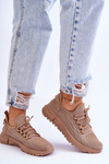 Damskie Wsuwane Buty Sportowe Sneakersy Ciemnobeżowe Rosett