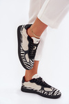 Sneakersy Damskie Daniel Lopez Just Dare SS2D4015 Zebra Beżowe