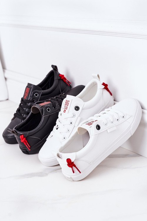 Damskie Skórzane Tenisówki BIG STAR GG274161 Czarne