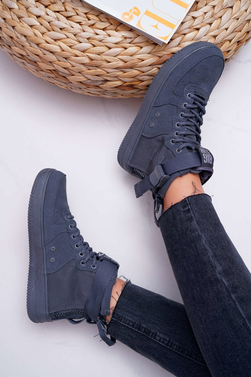 Sneakersy Damskie Trampki Szare Big Star EE274661