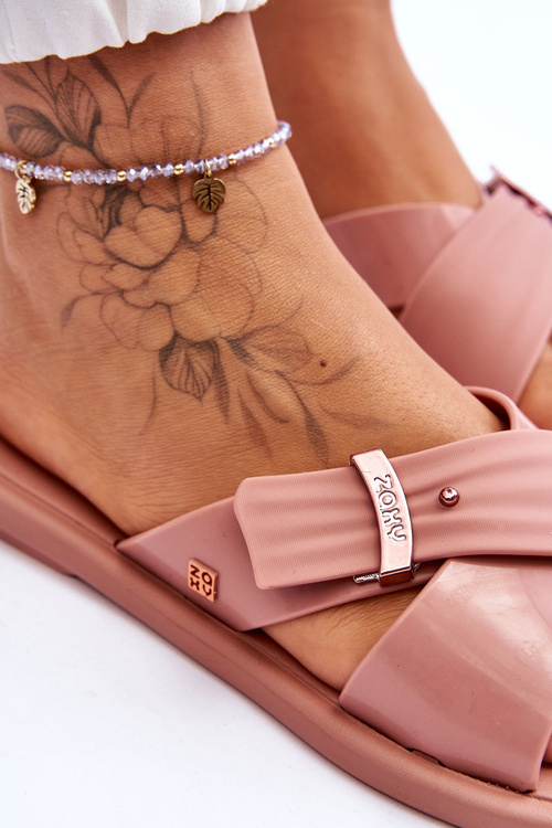 Pachnące Wegańskie Klapki ZAXY JJ285216 Nude