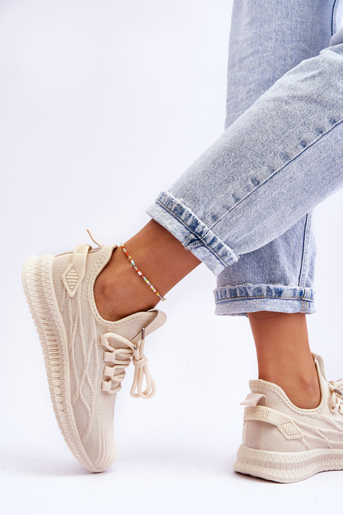 Damskie Wsuwane Sneakersy Big Star LL274714 Beżowe