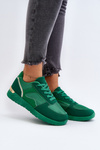Buty Sportowe Sneakersy Damskie Zielone Kleffaria