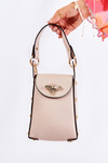 Mała Damska Torebka Z Ozdobą Beżowa Ellies