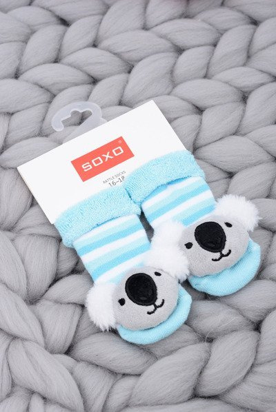 Niemowlęce Skarpetki z Grzechotką Misiek Koala Soxo