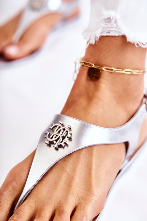 Damskie Sandałki Srebrne Sonner