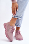 Damskie Lekkie Sneakersy Memory Foam System Big Star JJ274266 Różowe