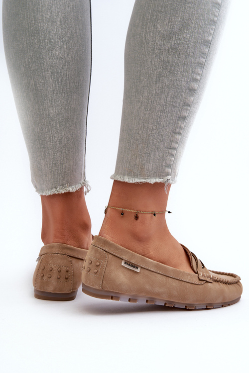 Mokasyny Damskie Z Eko Skóry Brązowe Celoria