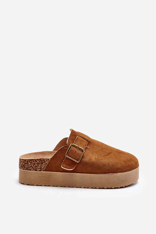 Klapki Damskie Chodaki Na Platformie Camel Jorffia