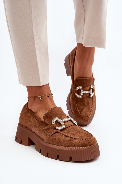 Damskie Mokasyny Z Ozdobą Camel Ellise