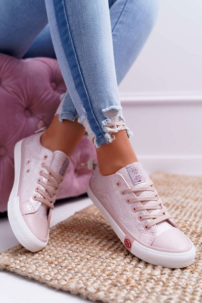 Trampki Damskie Cross Jeans Różowe DD2R4058