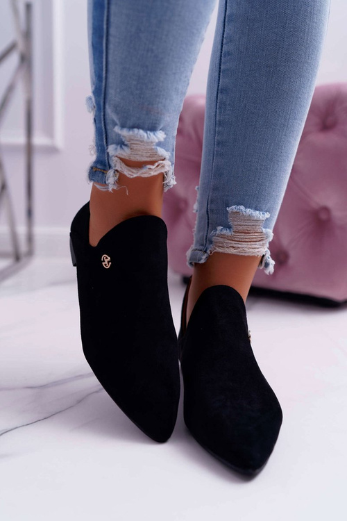 Lu Boo Botki Z Wycięciami Czarne Chelsea