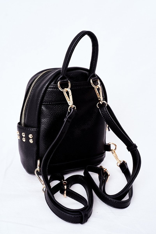 Damski Skórzany Plecak NOBO K4110 Czarny