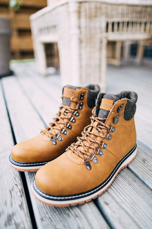 Męskie Botki Trapery Big Star Camel EE174402