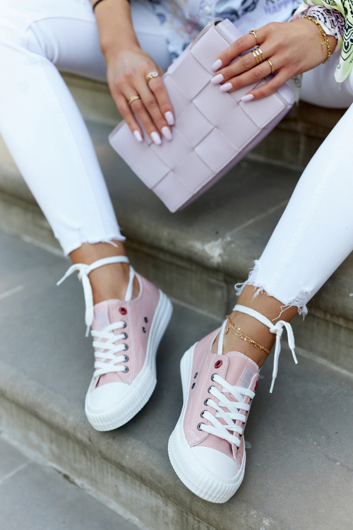 Damskie Niskie Trampki BIG STAR JJ274385 Różowe