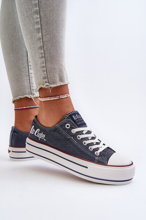 Trampki Damskie Na Grubej Podeszwie Lee Cooper LCW-24-31-2220 Granatowe