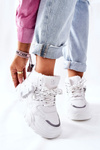 Damskie Ocieplane Sneakersy Śniegowce Białe Kaphia